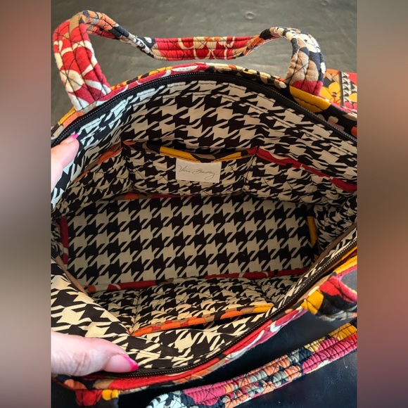 Vera Bradley Bittersweet Floral Houndstooth Mandy Shoulder Bag Purse + Wallet - Picture 4 of 16